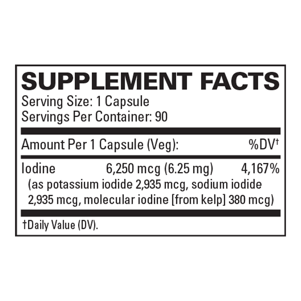 EuroMedica Tri-Iodine 6.25mg 90 caps